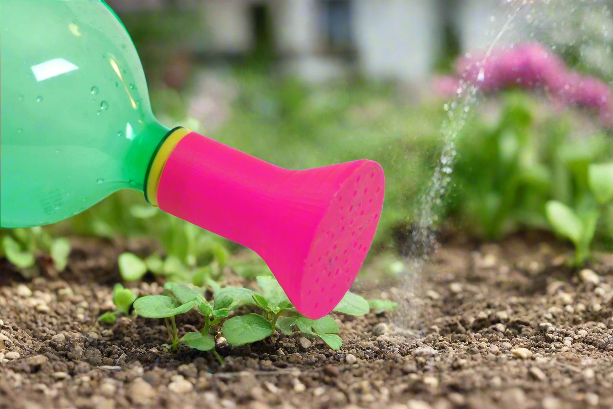 Műanyag flakonra csavarható öntözőfej