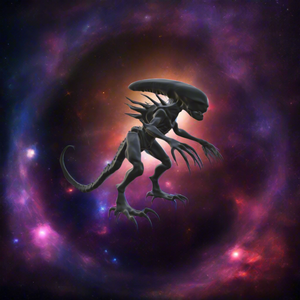 Alien xenomorph3-Kulcstartó változat