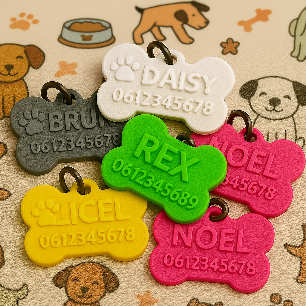 Kutyabiléta-egyedi 3D Nyomtatott